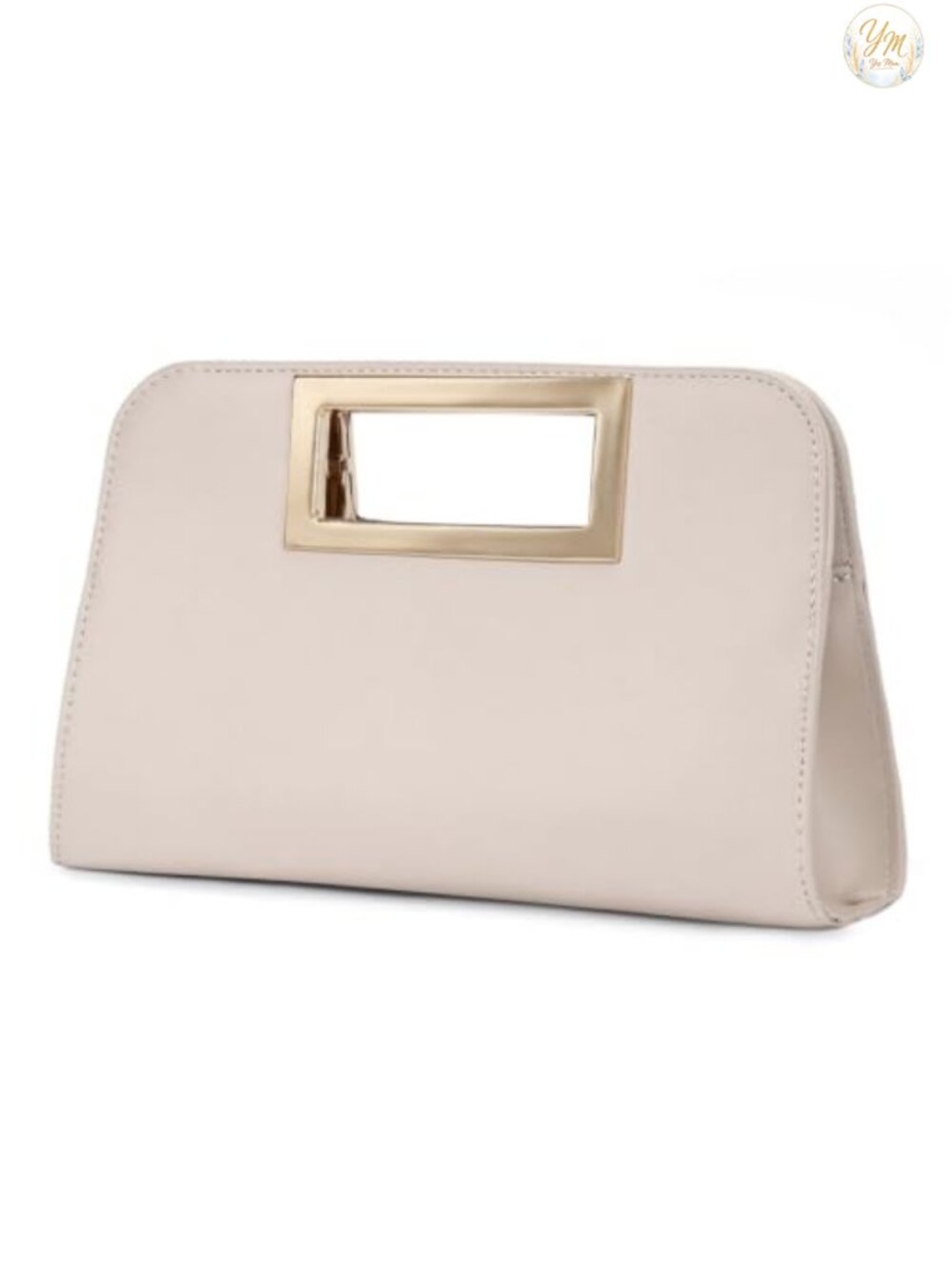 Vegan Leather Clutch Purse Cut-Out Handle Evening Handbag Crossbody